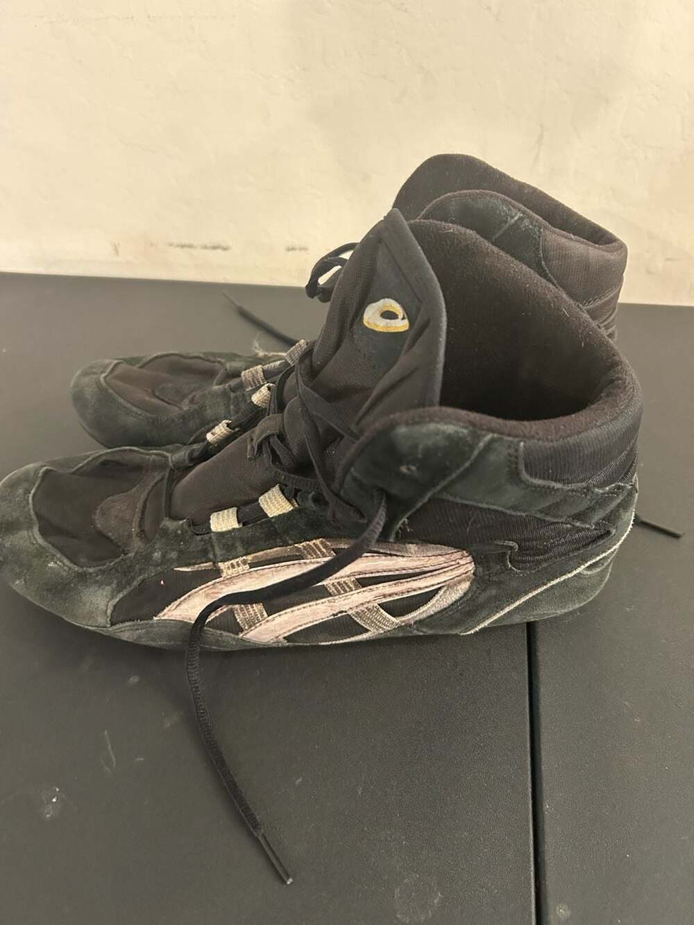 ASICS 11.5 Bruce Baumgartner Vintage Wrestling Shoes Black